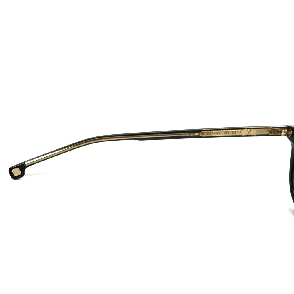 Entourage of 7 Eyeglasses Frames Grady Shiny Black Gold Round Full Rim 48-23-147